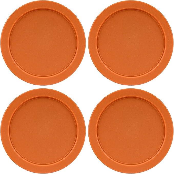 Replacement Lids for Pyrex 6 & 7-Cup Glass Food Storage Container Bowls, 7.5-Inch Plastic Round Lids Covers fits Pyrex 7402-PC, Airtight & Leakproof (6-Pack)
