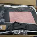 Pink Black Car Seat Covers Full Set,5 Seat Leather Seat Covers for Cars