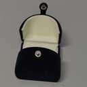 Elegant Blue Velvet Ring Box for Engagement Wedding Birthday Anniversary Valentine's Day Present Gift Luxurious Jewelry Case Storage Display Packaging Shows (Jewelry is not included)