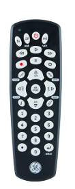 GE Universal Remote Control for Samsung, Vizio, LG, Sony, Sharp, Roku, Apple TV, TCL, Panasonic, Smart TVs, Streaming Players, Blu-ray, DVD, 3-Device, Black, 34456