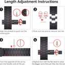 Bestig Compatible with Apple Watch Bands for Men Women 40mm 38mm 41mm 42mm(Series 11 10), Premium Solid Stainless Steel Metal Business Wristband Strap for iWatch Series 10 9 8 7 6 SE 5 4 3 2 1, Black (Matte Black/Polished Black(No Case))