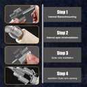 4 x Integrated Internal & External Pipe Threading Tool,Electric Drill Compatible PVC Pipe Threader Kit1/2" 3/4" Tool, Plastic Pipe Threader Kit, Dual Thread Design (Internal & External) (1/2)