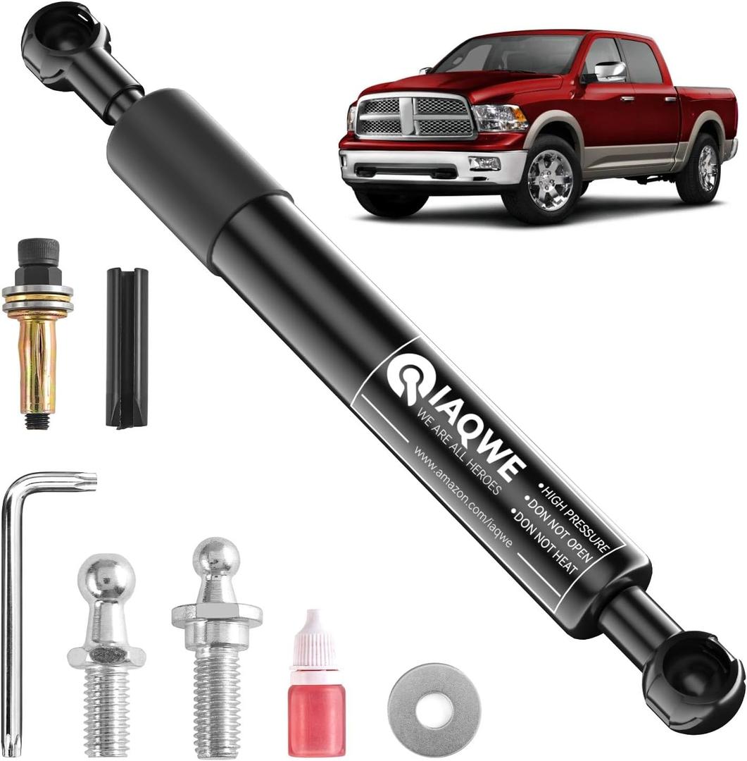 Tailgate Assist Shock 43300 Lift Support Fit for 2002-2008 Dodge Ram 1500 2002-2009 Ram 2500 Ram 3500, Truck Assist Accessories Struts Damper, Black (2002-2009 Dodge Ram 1500 2500 3500)
