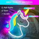 Unicorn Neon Sign, Colorful Unicorn Neon Lights for Wall Decor Dimmable Unicorn Led Signs for Girls Room Bedroom School Classroom Nursery Party Christmas Birthday Decoration Gifts