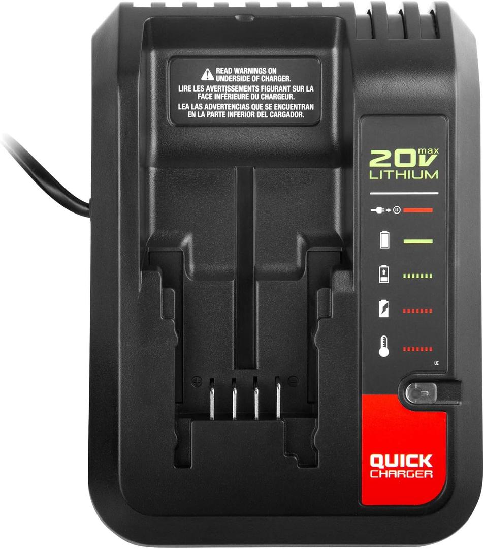 Quick Charger [for Porter-Cable 20V MAX] & [for Black+Decker 20V MAX] Lithium Battery PCC680L PCC681L PCC682L PCC685LP PCC699L and Battery LBXR20 LBXR2020 LBX4020