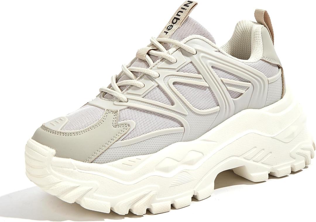 Niluber Chunky Sneakers for Women White Black Red Purple Platform Sneakers Comfortable Casual Lace Up Fashion Tennis Shoes (10) Niluber Chunky Sneakers for Women White Black Red Purple Platform Sneakers Comfortable Casual Lace Up Fashion Tennis Shoes (10)