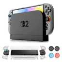 Compatible with Nintendo Switch 2 Screen Protector Case, Real Switch 2 Dockable Test Hard PC Case for Console and Joy-Con 2 Controller, Split-Design, Precise Cutout, Clear