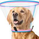 Amazon.com : Soft Dog Cone Collar for Dogs After Surgery, Transparent Cone for Dogs to Stop Licking, Breathable Dog Neck Cone for Small Medium Large Dog, Adjustable Elizabethan Pet Recovery Collar (Pink, Size 1) : Pet Supplies