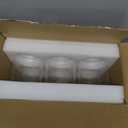 6-Pack Seeded Glass Lamp Shade Replacements, 5.9in Height, 3.9in Diameter, 1.7in Fitter, Cylinder Bubble Glass Shade Covers, Seeded Glass Globe for Light Fixtures Chandelier Wall Sconce
