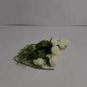 Nubry Artificial Silk Rose Flower Bouquet Lifelike Fake Rose for Wedding Home Party Decoration Event Gift 10pcs (Off White)