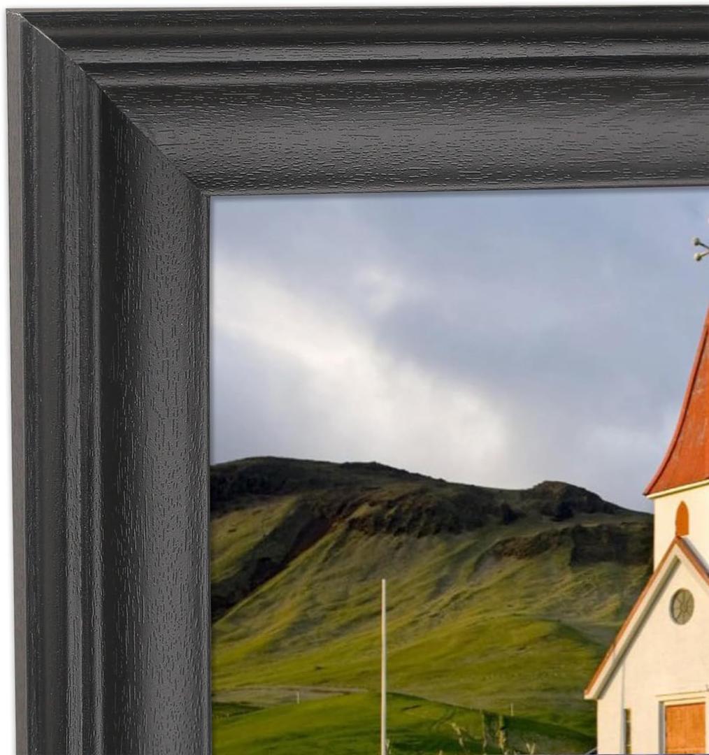 16x28 inch Picture Frame Solid Wood Black,Suitable for Panoramic Photo Frame/Posters/Painting/Group Photo/Puzzle (A23B1628)