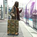 HYPER VENTURE Washable Luggage Cover - Fashion Suitcase Protector Fits 27-30 Inch Luggage (Wilderness Mark, L)