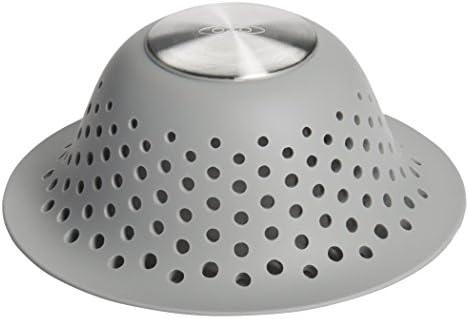 OXO Good Grips Silicone Shower & Tub Drain Protector, Hair Drain Catcher