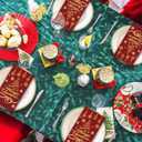 Whaline Merry Christmas Guest Paper Napkin Red Gold Foil 3 Ply Disposable Napkin Xmas Tree Dinner Hand Napkin Towel for Winter Party Supplies Table Decor, 80Pcs