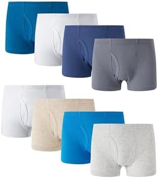 Packk of 5 Choco Moon Little Boys'Cotton Boxer Brief Soft Underwear Multipack Size 8