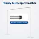 3-7ft Pipe and Drape Adjustable Crossbar for Backdrop Stand, Photo Background Frame, Curtain Stand, Party, Wedding Decoration