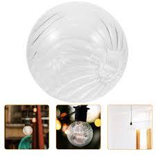 PRETYZOOM Clear Glass Globe Lamp Shades 100mm G9 Light Bulb Cage Guard Globe Lighting Replacement Glass Shade Modern Clear Lampshade Accessories for Pendant Wall Sconces