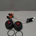 Fabbay 4 Pieces Racing Fuel Jug Cap Racing Fuels Filler Hose 5 Gallon Gas Can Cap with Hose Kits for Gasoline 5 Gallon Container Tank Gas Jug Replacement(Elegant Style)