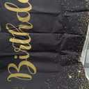 Black Gold Happy Birthday Backdrop Gold Glitter Spots Photography Background Adults Man Boy Birthday Party Table Wall Decoration Photo Shoot Booth Studio Props 7x5FT (7x5FT(width 210cm x Height 150cm))