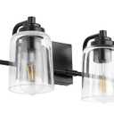 Solfart 4 Lights Matt Black Bathroom Vanity Lights Over Mirror