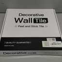 Art3d 10-Sheet Peel and Stick Stone Overlay Kitchen Backsplash Tile - Volakas White Embellished with Metal Gold (11.7" x 12")