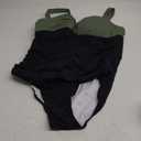 Women Plus Size One Piece Swimsuit - Tummy Control Bathing Suits Ruched Lace up Swimwear Retro Swimsuits 2025 (Olive Green, 16W)