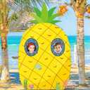 Pineapple Summer Photo Prop Cartoon Birthday Party Decoration Pineapple House Door Banner Hawaii Tropical Luau Aloha Theme Photo Booth Sea Beach Photography Background Supplies Favor 79 x 39 Inch