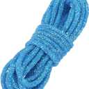 PATIKIL Sequins Rope, 5.5 Yard 6mm Sequins Rhinestone Tube Cord for Wedding Dresses Earring Costume Clothing Shoes Jewelry DIY Crafts Making Accessory, Blue