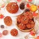 8 Pcs Fall Thanksgiving Pumpkin Decor Glitter Velvet Pumpkin for Home Rustic Farmhouse Artificial Decoration for Autumn Harvest Home Centerpiece Kitchen Thanksgiving Halloween(Orange)