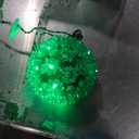 Christmas Lighted Ball 5.5" Outdoor Hanging Sphere Lights Orb 50 LED Green Starlight Sphere for Tree, Porch, Gazebo, Bedroom Decorations