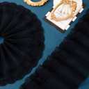 PAGOW 5 Yards Cotton Eyelet Lace Trim, Black Cotton Floral Scalloped Lace for Sewing Dresses, Baby Clothes, Bags, Pets Clothes (5.9inch Wide)