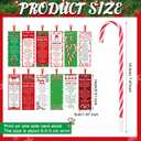 Supervitae 24 Set/48 Pcs Christmas Jesus Candy Cane with The Legend of The Candy Cane Meaning Bookmark Christian Gift Christmas Bookmarks Bulk Party Religious for Holy Nativity Festival Sunday Church