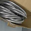 Omont Metal Garden Hose 100FT, Stainless Steel Water Hose with Nozzle, Flexible, Lightweight, Puncture Proof, Never Kink & Tangle, Heavy Duty Garden Hose for Yard and Outdoor