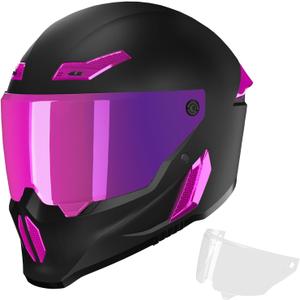 MXJ Gear Motorcycle Helmets for Adult Men Women, MG666 Full Face Helmet(M)