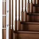 Chunful Universal Baby Gate Banister Adapter Wood No Hole Stairway Banister Adapter Mounting Kit for Pet Fit Round, Square, Irregular Post up to 42" Tall, Gate Not Included(White)