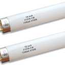 Flyercatch 18 INCH 2Pack F15W-T8-CW Cool White 15 Watt Fluorescent Bulb,18 inch F15T8/CW 4100K Linear Light,T8 Tube for Under Cabinet, Kitchen Sink RV (18'' MOL)