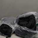 Mengersi Black Four Corner Post Bed Canopy Bed Curtains Sheer Canopy for Adults Girls Bedroom Decoration Lightproof Windproof (Queen, Black)