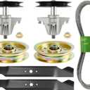 q&p 46" Mower Deck Rebuild Kit for Cub Cadet LTX1045 LTX1046 LTX1046V, 2 Spindles 618-04865 918-04865A, 2 Idler Pulleys 753-08171 756-04129, 1 Belt 754-04219, 2 Mower Blades 742-04244