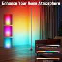 NBBUFF Led Corner Floor Lamp USB Powered with App & Remote Control, Color Changing Led Lamp Music Sync IC+RGBW, Timer, 64+ Music Modes, Standing Lamps for Living Room Lamp Bedroom Gaming Room, 1 Pack