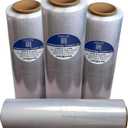 International Plastics Co. 18" Stretch Film/Wrap 1500 feet 7 Layers 80 Gauge Industrial Strength up to 800% Stretch 20 Microns Clear Durable Adhering Packing Moving Heavy Duty Shrink Film Box of 4