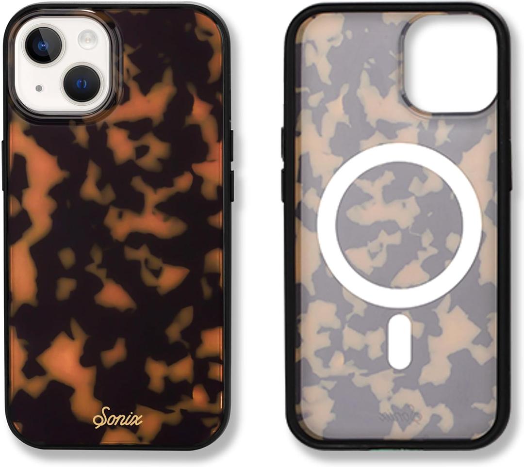 Sonix Case for iPhone 15, 14, 13 | Compatible with MagSafe | 10ft Drop Tested | Tortoise Shell | Brown Tort