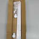 Thestoa Curtain Rods for Windows 30-62 Inch, 5/8" White Curtain Rod for Bedroom, Living Room, Kitchen, Farm house, Outdoor