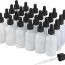 24 Pack, 2oz Glass Dropper Bottle, Preety Texture Tincture Bottles with Precise Scales Eye Droppe, for All Kinds Of Mixed Liquids,Leak-Proof Design for Easy Travel (Clear Frosted)