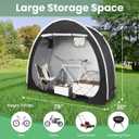Bike Tent with Bicycle Racks Outdoor Portable Bicycle Storage Sheds with 210D Oxford 800ppm Waterproof for 2/3 Bikes, Covers Shelter for Motorcycle, Garden Tools, Lawn Mower