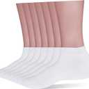 Ait fish 100% Cotton Ankle Socks for Women and Men Thin Breathable Daily Low Cut Socks (8-12, White)