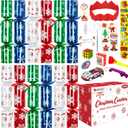 Melisheer Christmas Crackers, 12 Pack No Snap Christmas Party Favors with Snowflake Design, Xmas Poppers with Crown and Joke, Perfect for Christmas Gifts Xmas Table Holiday Party Supplies