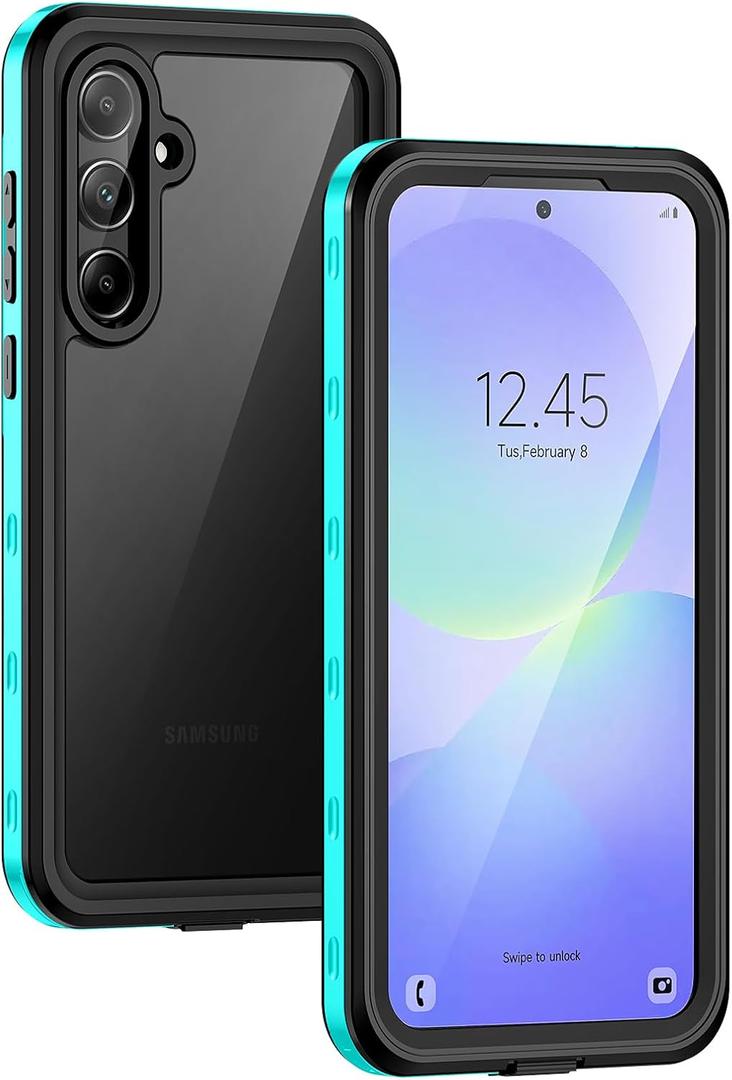 Lanhiem for Samsung Galaxy A36 (Only for A36) Phone Case, IP68 Waterproof Dustproof, Built-in Screen Protector, Rugged Full Body Shockproof Protective Cover for Samsung A36 6.7", Blue