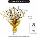 5 Pack Metallic Foil Spray Centerpiece Stars for Wedding, Birthday, Anniversary, Christmas Table Decor, Holiday Festival Baby Shower Graduation Mantle Party Decorations (Gold&Black)