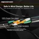 HUANCHAIN 100 FT 16 Gauge Black Indoor Outdoor Extension Cord Waterproof, Flexible Cold Weather 3 Prong Electric Cord Outside, 10A 1250W 125V 16AWG SJTW, ETL Listed