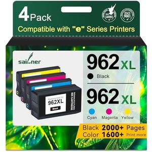 962XL Ink Cartridges for HP 962XL Ink Cartridges Combo Pack Work for HP Officejet Pro 9015e 9010 9025e 9015 9025 9018e 9025e 9020 Printer for HP 962 (4 Pack)